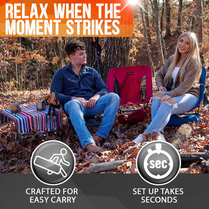 Pike Trail Ultralight Compact Outdoor Camping Tailgate Festival Beach Chair